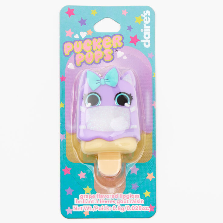 Gloss avec masque chat Pucker Pops&reg; - Raisin,