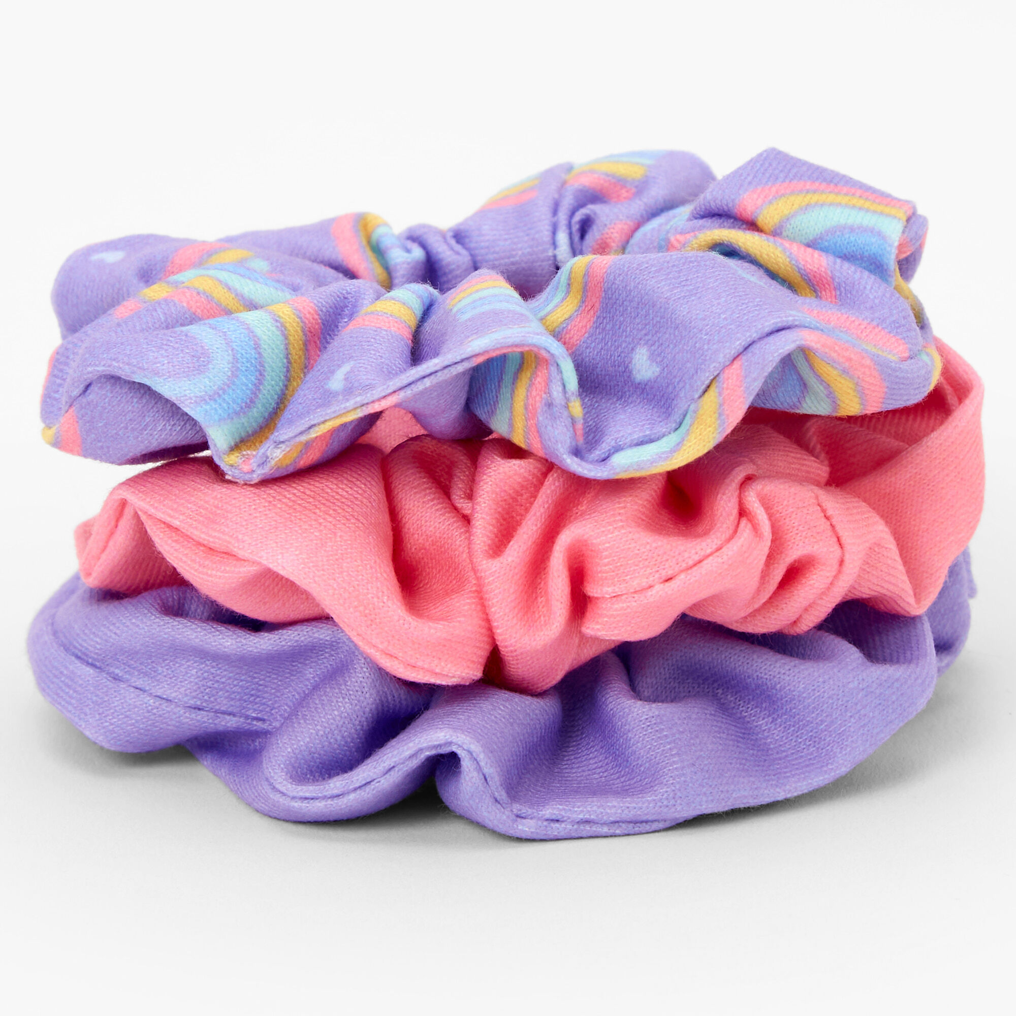 Claire's Chouchous arc-en-ciel violets Claire's Club - Violet, lot de 3