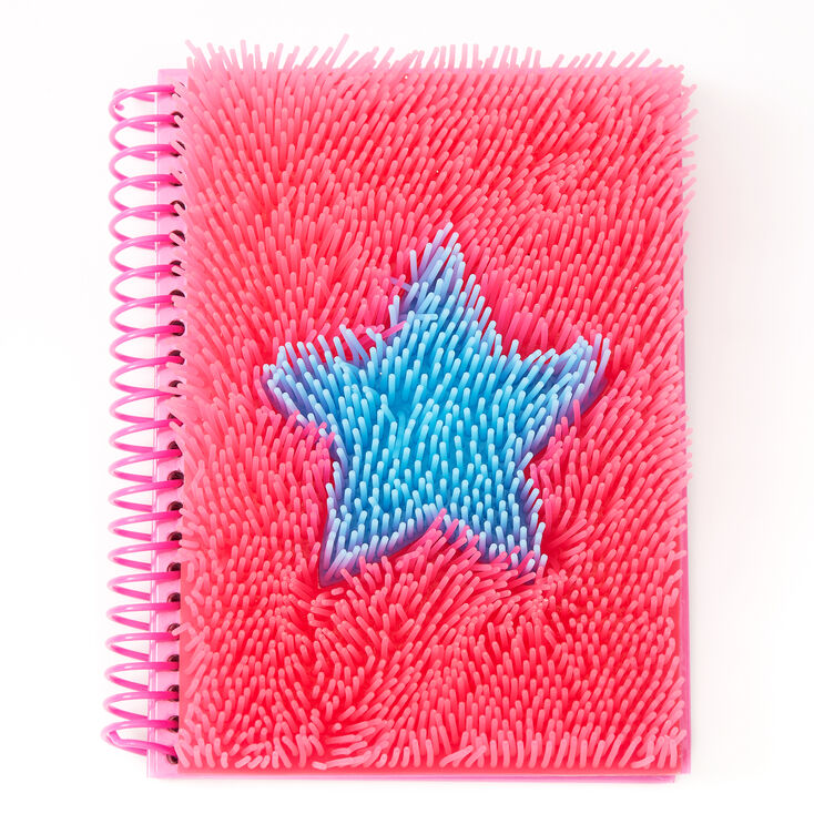 Silicone Fur Star Notebook - Pink,