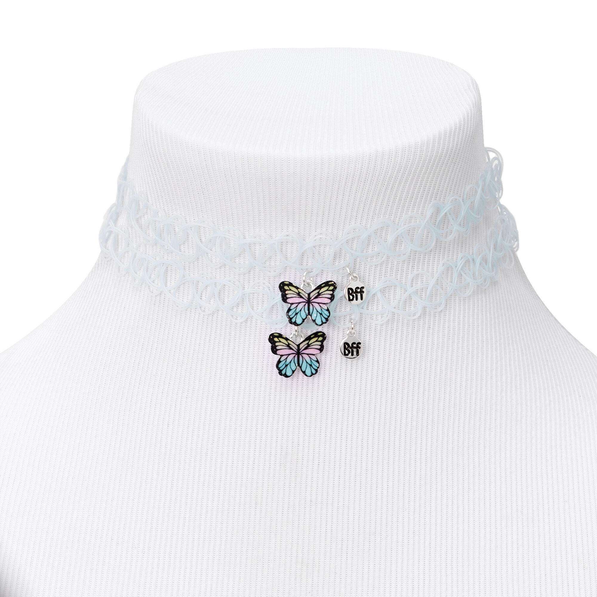 Best Friends Butterfly Tattoo Choker Necklaces 2 Pack Claire s US
