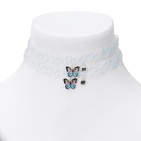 Best Friends Butterfly Tattoo Choker Necklaces - 2 Pack,