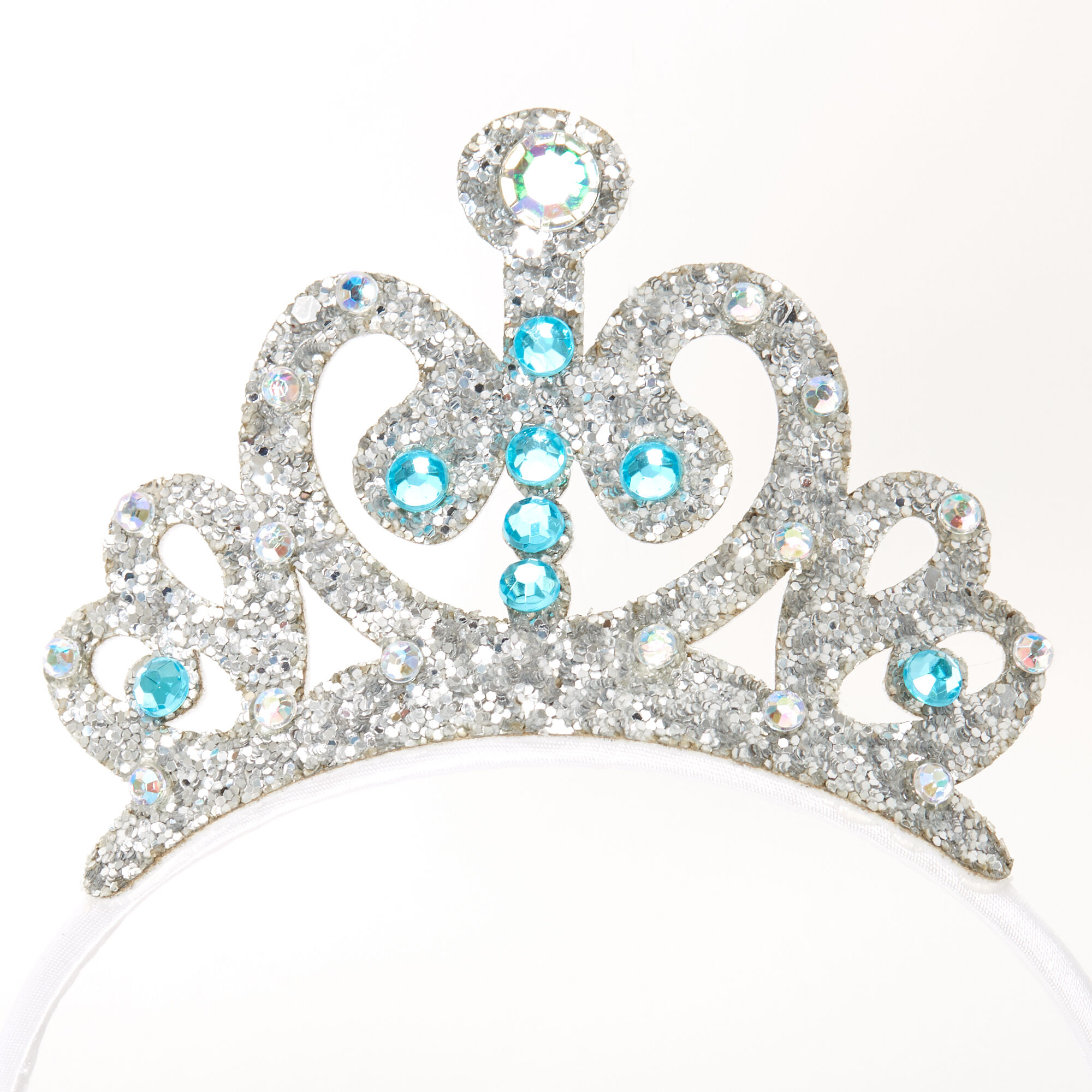 Claire's Club Tiara Headband - Silver,