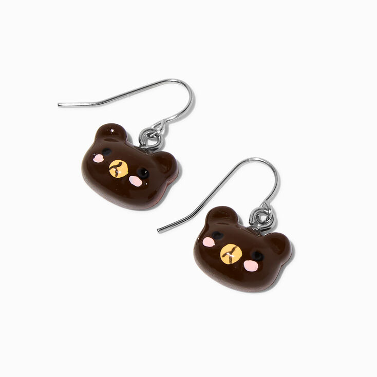 Pendantes t&ecirc;te d&#39;ours en peluche marron,