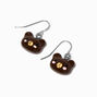 Pendantes t&ecirc;te d&#39;ours en peluche marron,