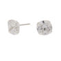 Sterling Silver Cubic Zirconia 5MM Round Crystal Stud Earrings,