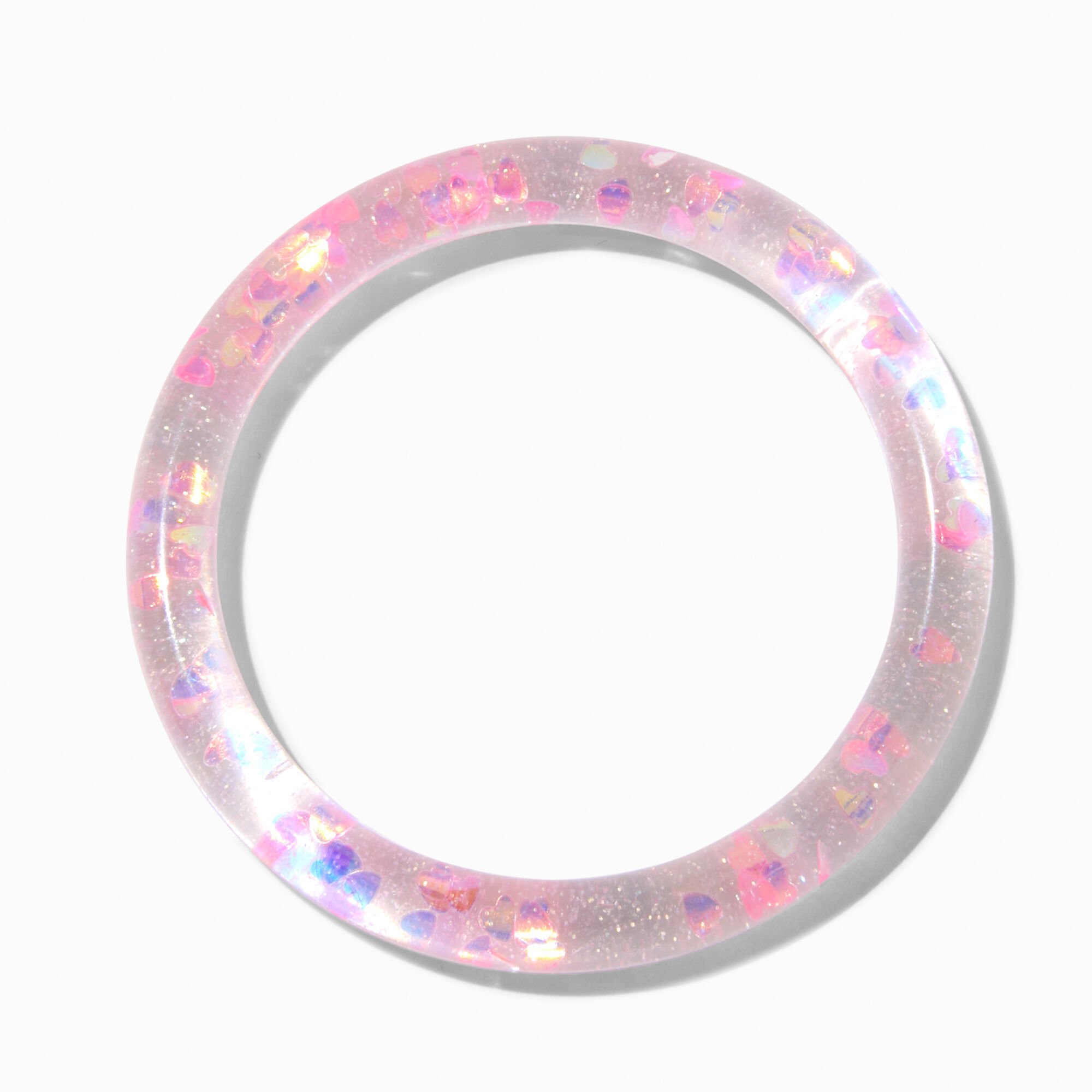 Claire's Club Pink Water-Filled Bangle Bracelet,