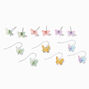 Pastel Butterfly Earrings Set - 6 Pack,