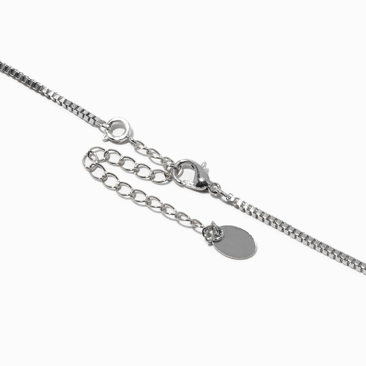 Silver-tone Box Link Chain Necklace,