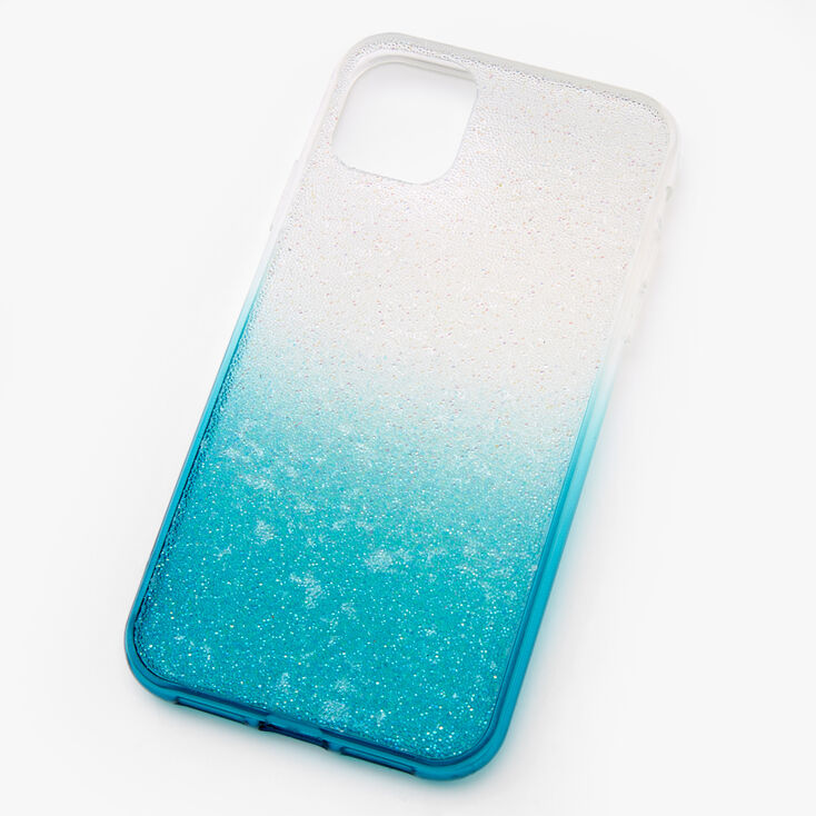 Turquoise Ombre Caviar Glitter Phone Case - Fits iPhone&reg; 11,