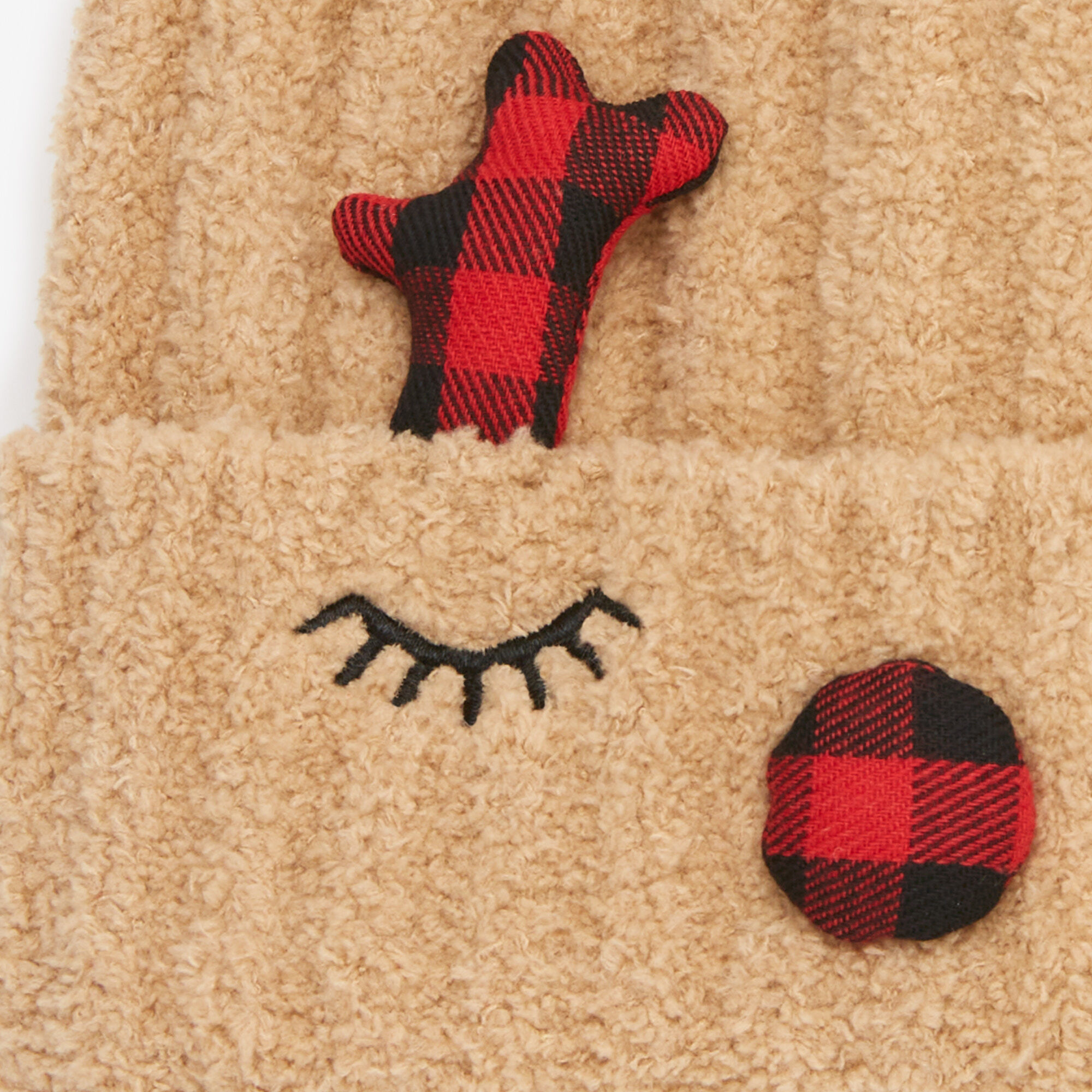 Reindeer Beanie Hat - Brown,