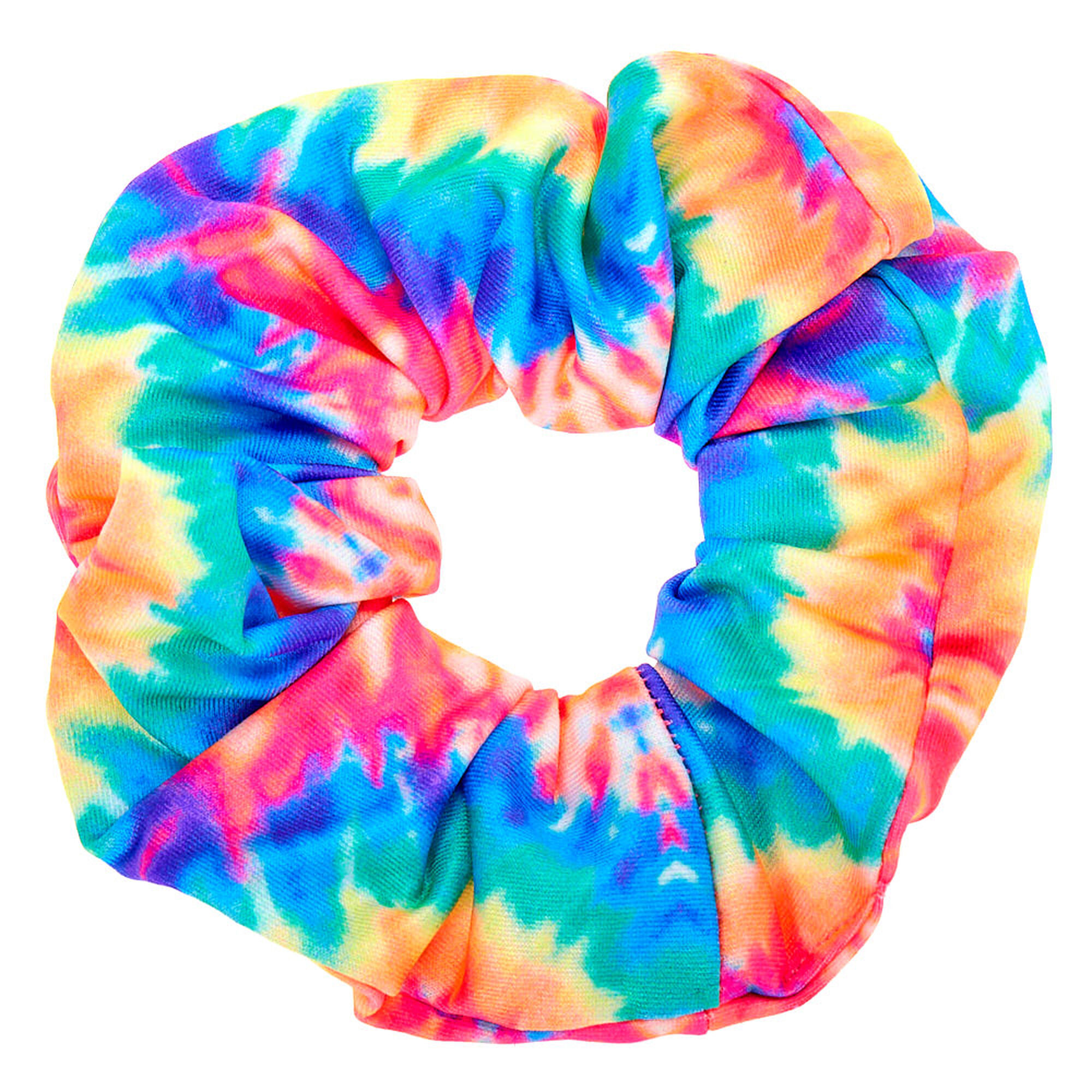 View Claires Medium Neon Tie Dye Hair Scrunchie information