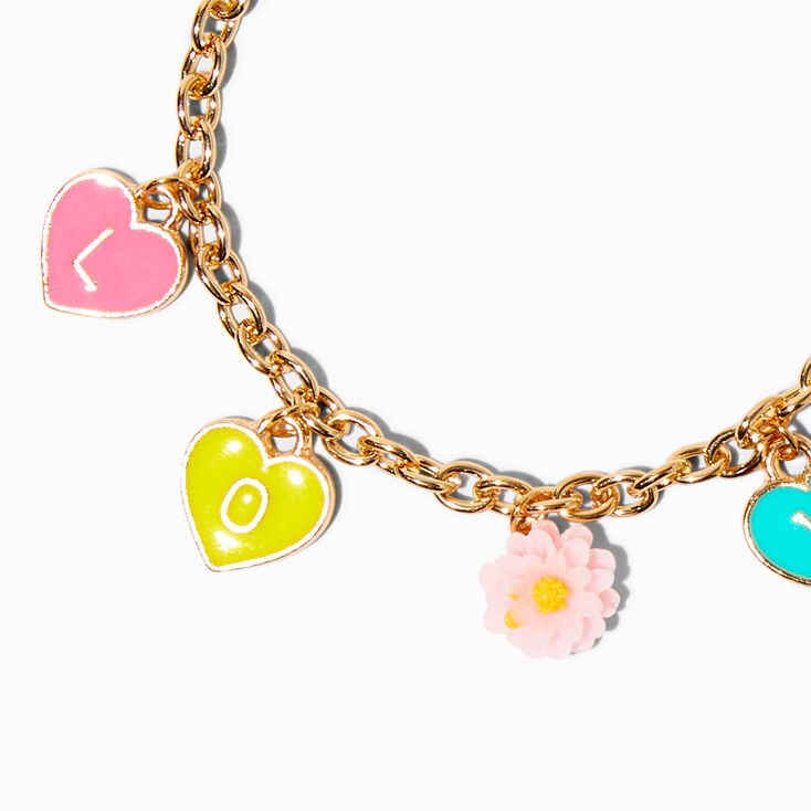 Best Friends Love Hearts Charm Bracelets - 2 Pack,