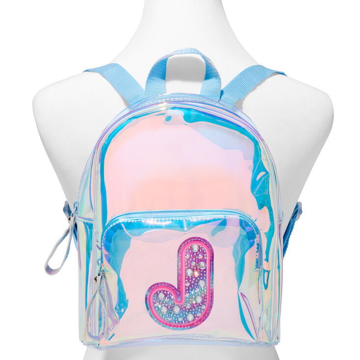 Holographic Initial Mini Backpack - J,