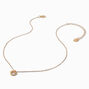 Gold-tone Crystal Heart Pendant Necklace,