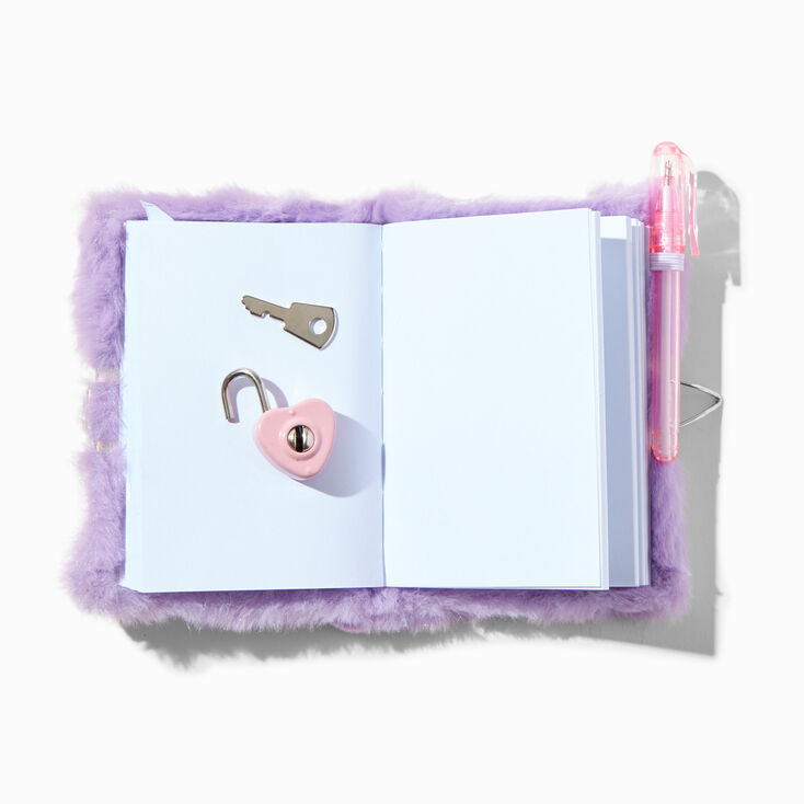 Purple Hedgehog Furry Lock Diary,