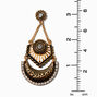 Pendantes 8&nbsp;cm boh&egrave;me de style ancien couleur dor&eacute;e,