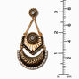 Gold-tone Antique Bohemian 3&#39;&#39; Drop Earrings,