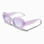 Lunettes de soleil festonn&eacute;es bomb&eacute;es lavande,