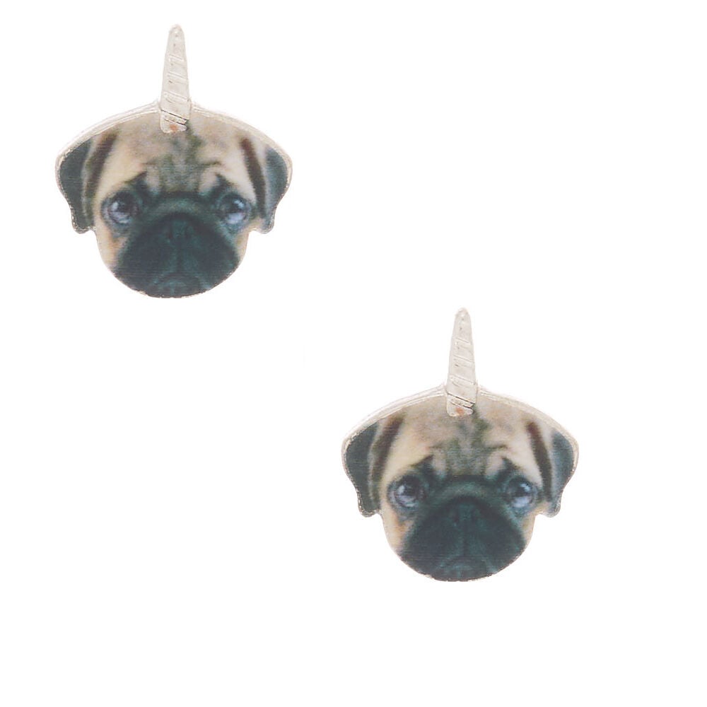Pugicorn Stud Earrings,