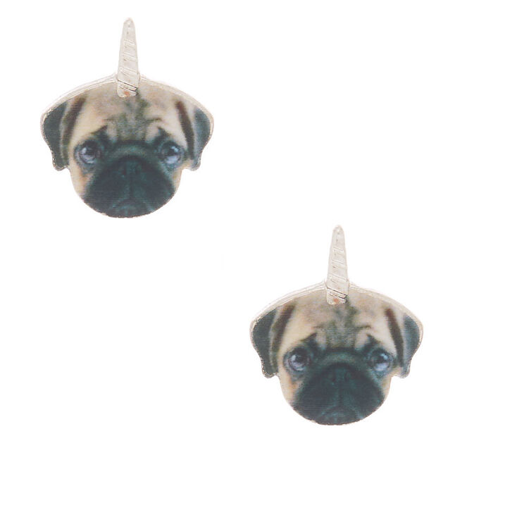 Pugicorn Stud Earrings Claire S Us