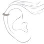 Silver 18G Paved Crystal Cartilage Hoop Earring,