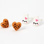 Sterling Silver Milk &amp; Cookies Stud Earrings - 2 Pack,