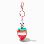 Strawberry Panda Water-Filled Glitter Keychain,
