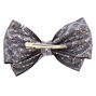 Christmas Glitter Hair Bow Clip - Grey,