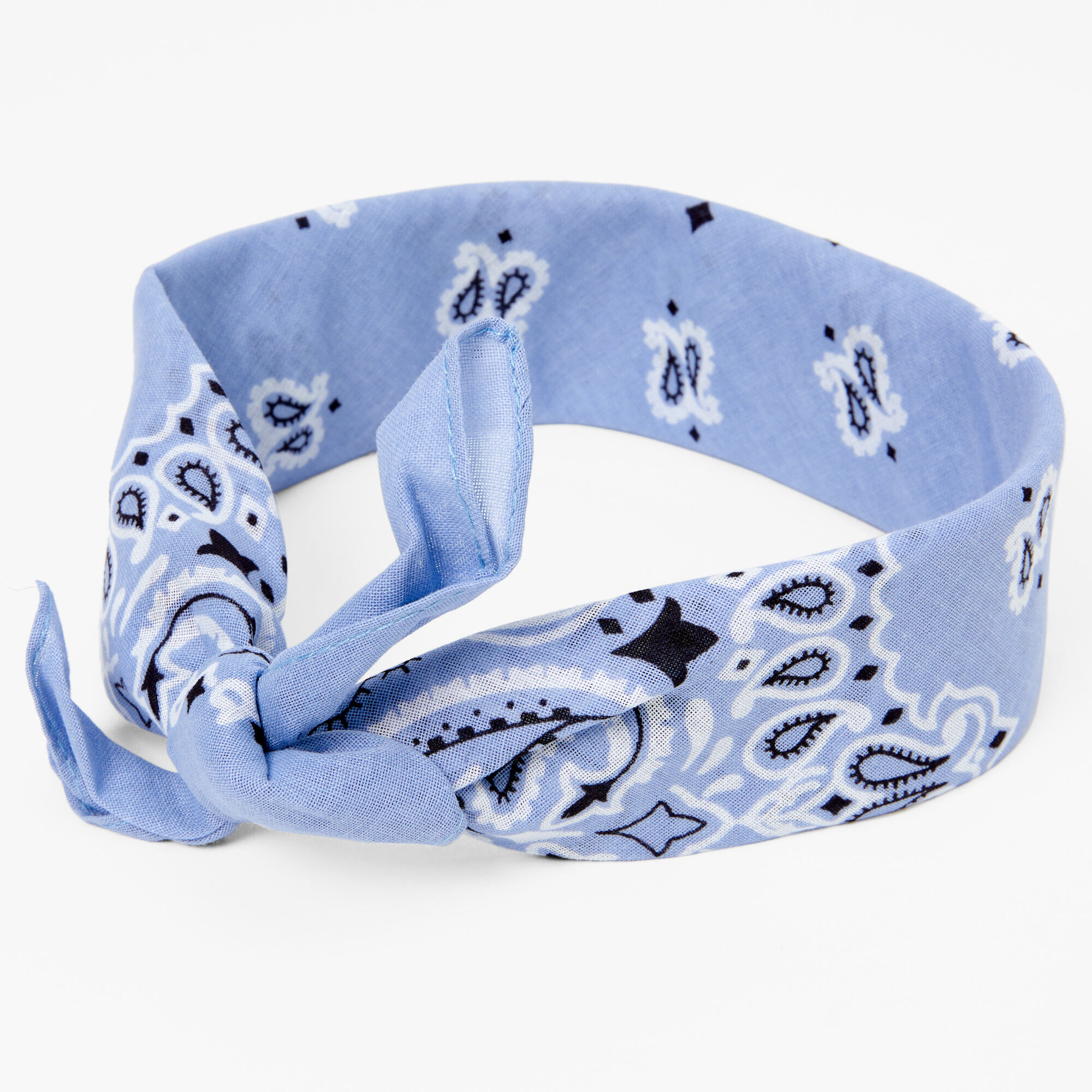 Paisley Bandana Headwrap - Blue,
