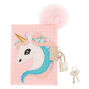 Claire&#39;s Club Unicorn Lock Diary - Pink,