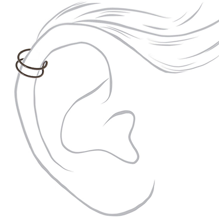 Mixed Metal Wire Ear Cuffs - 3 Pack,