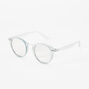 Frosted Round Clear Lens Frames - Clear/Teal,