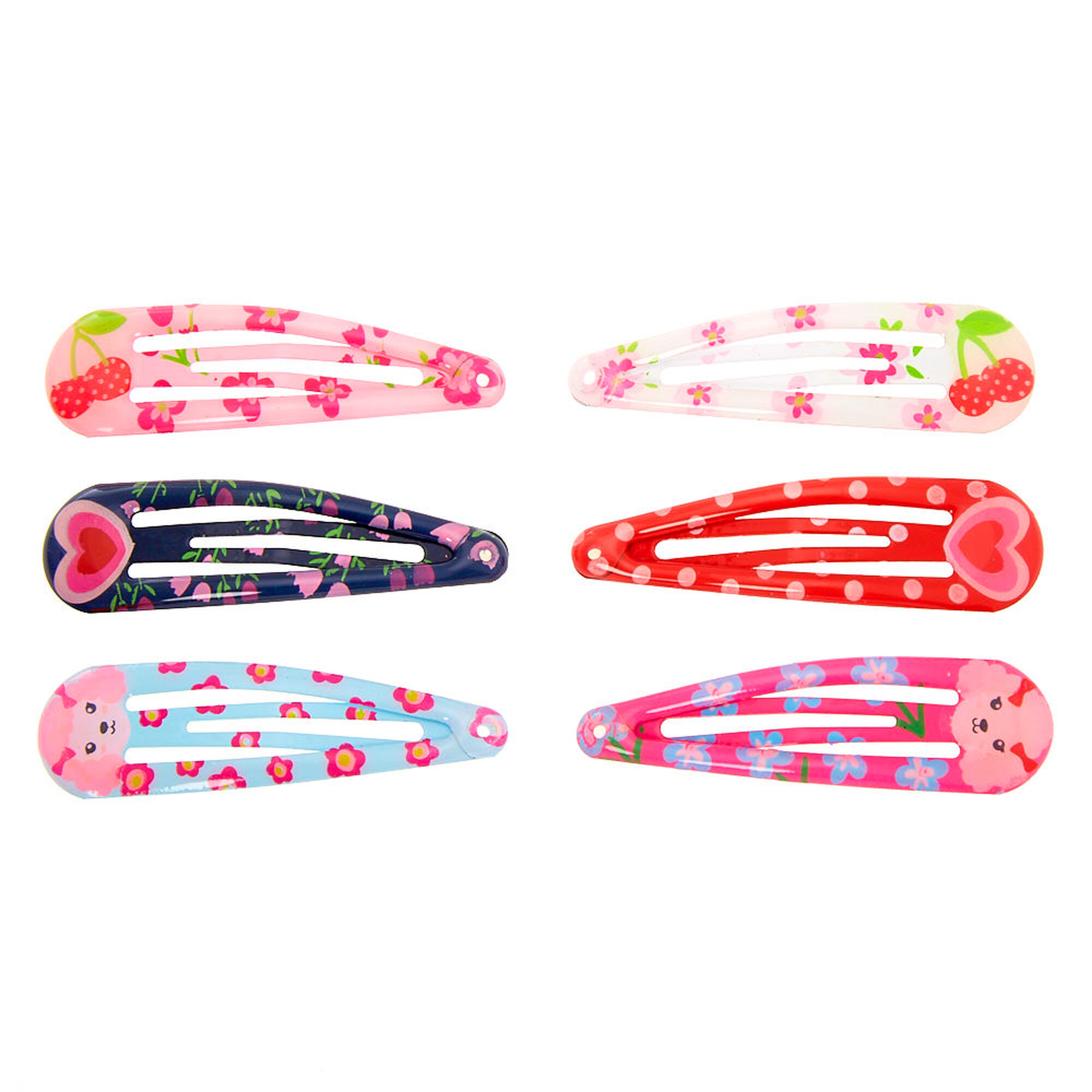 View Claires Club Poodle Snap Hair Clips 6 Pack information