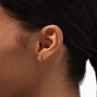 18K Gold Plated Lavender Mushroom Stud Earrings,