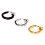 Mixed Metal Sleek Faux Cartilage Hoop Earrings - 3 Pack,