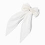 White Bow Barrette Hair Clip,