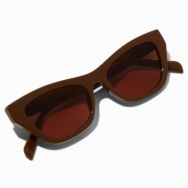 Lunettes de soleil &oelig;il de chat brun clair,