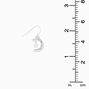 Silver Crescent Moon &amp; Star 0.5&quot; Drop Earrings,