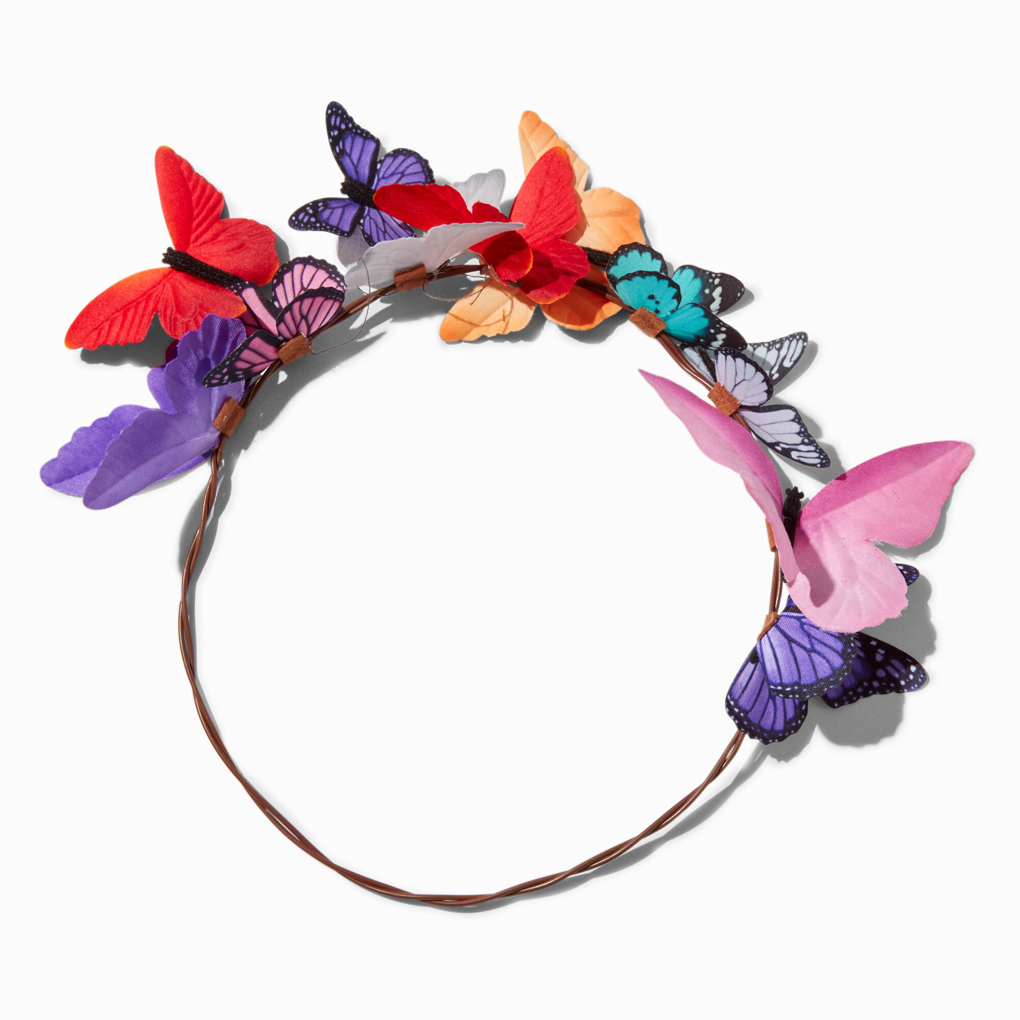 View Claires Bright Butterfly Headwrap Rainbow information