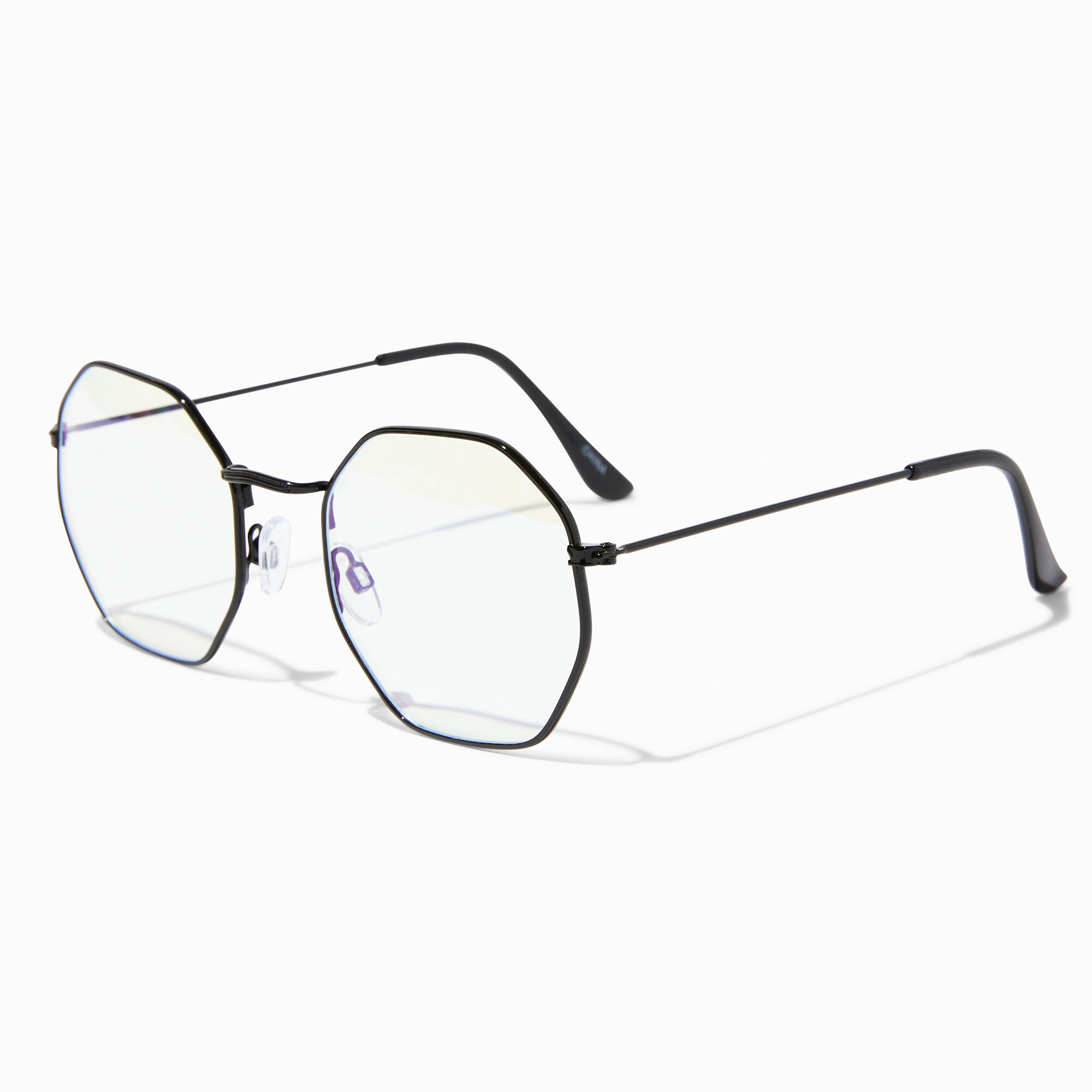 Clear discount octagon glasses