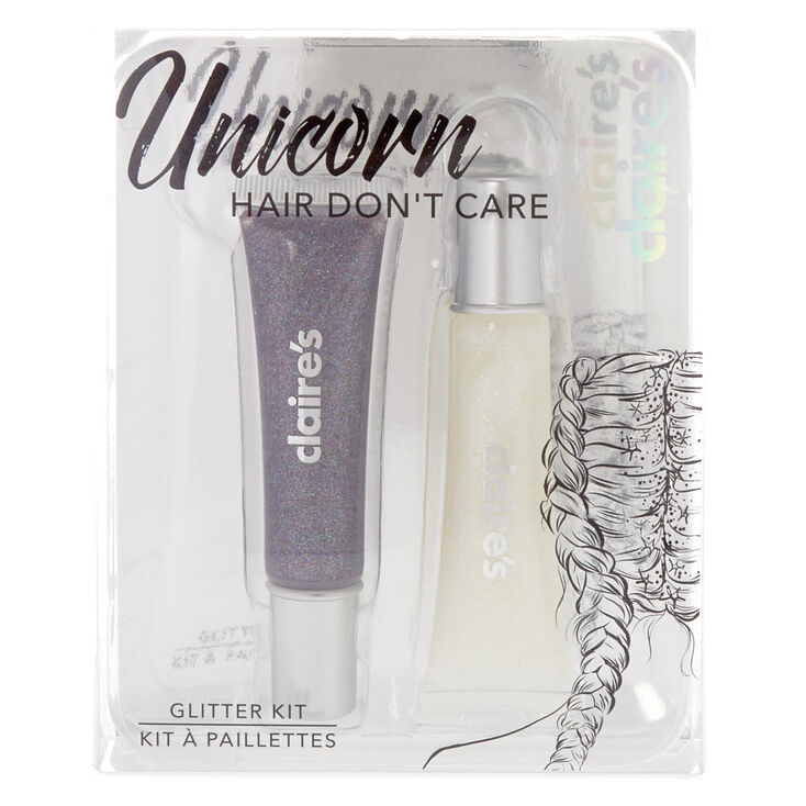 Unicorn Hair Don T Care Glitter Kit Claire S Us