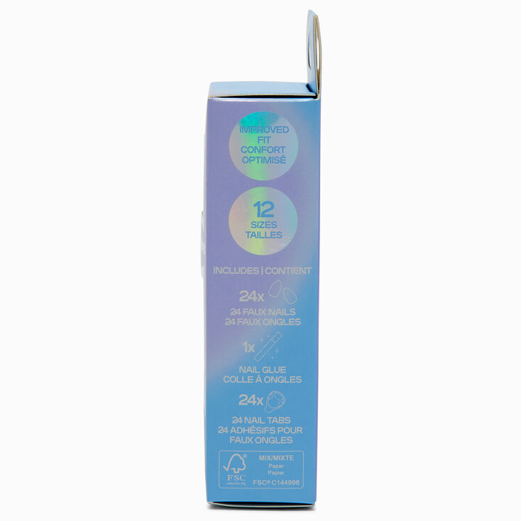 Brown Glazed Long Almond Vegan Faux Nail Set - 24 Pack,