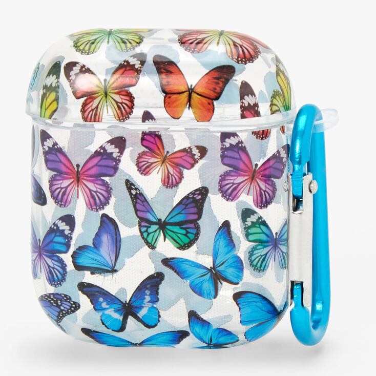 Rainbow Butterfly Silicone Earbud Case Cover - Compatible with Apple AirPods&reg;,