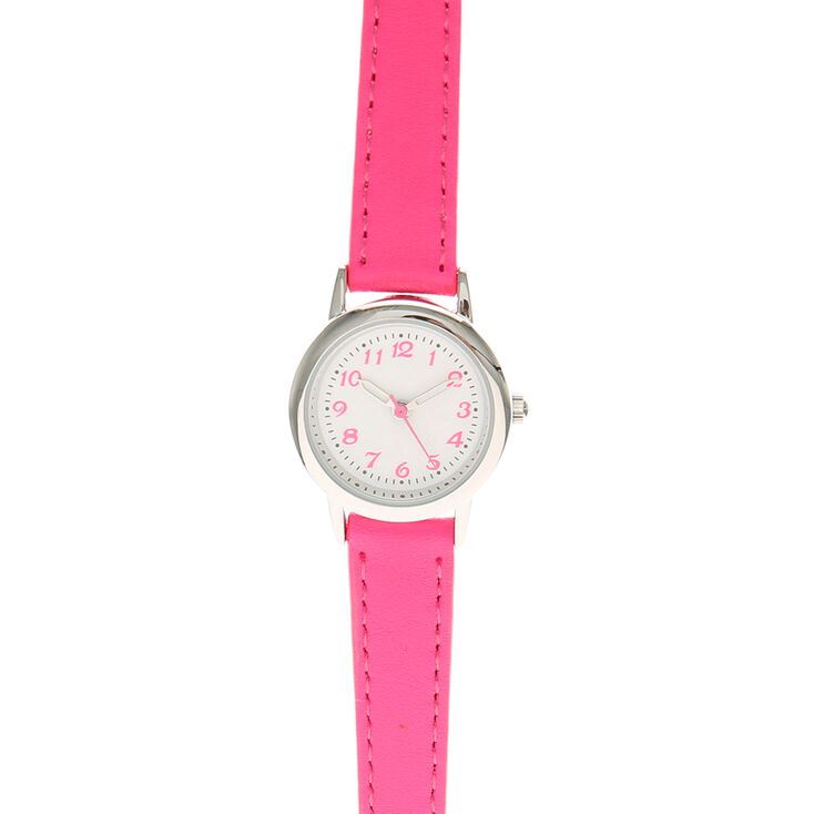 Claire's Montre skiny rose fluo