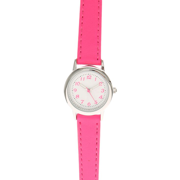 Neon Pink Skinny Watch,