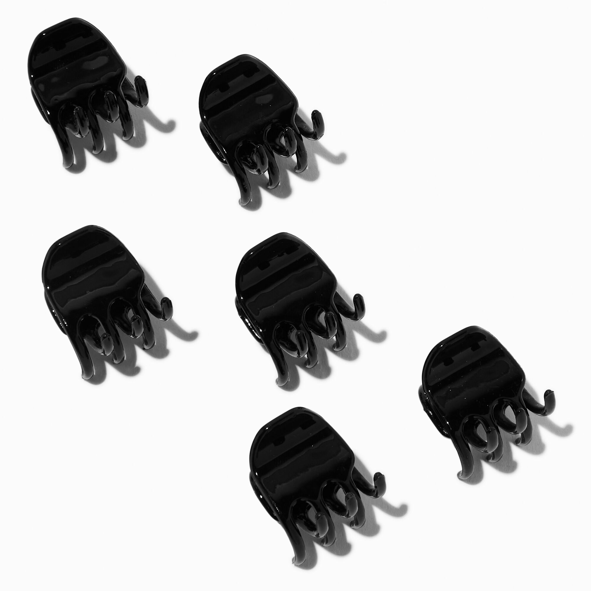 Black Mini Hair Claws - 6 Pack,
