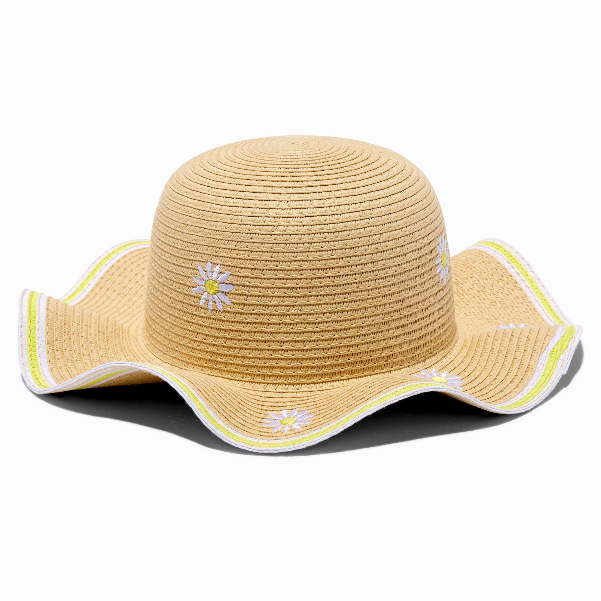View Claires Club Floral Floppy Straw Hat information