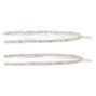 Silver-tone Rhinestone Open Hair Pins - 2 Pack,