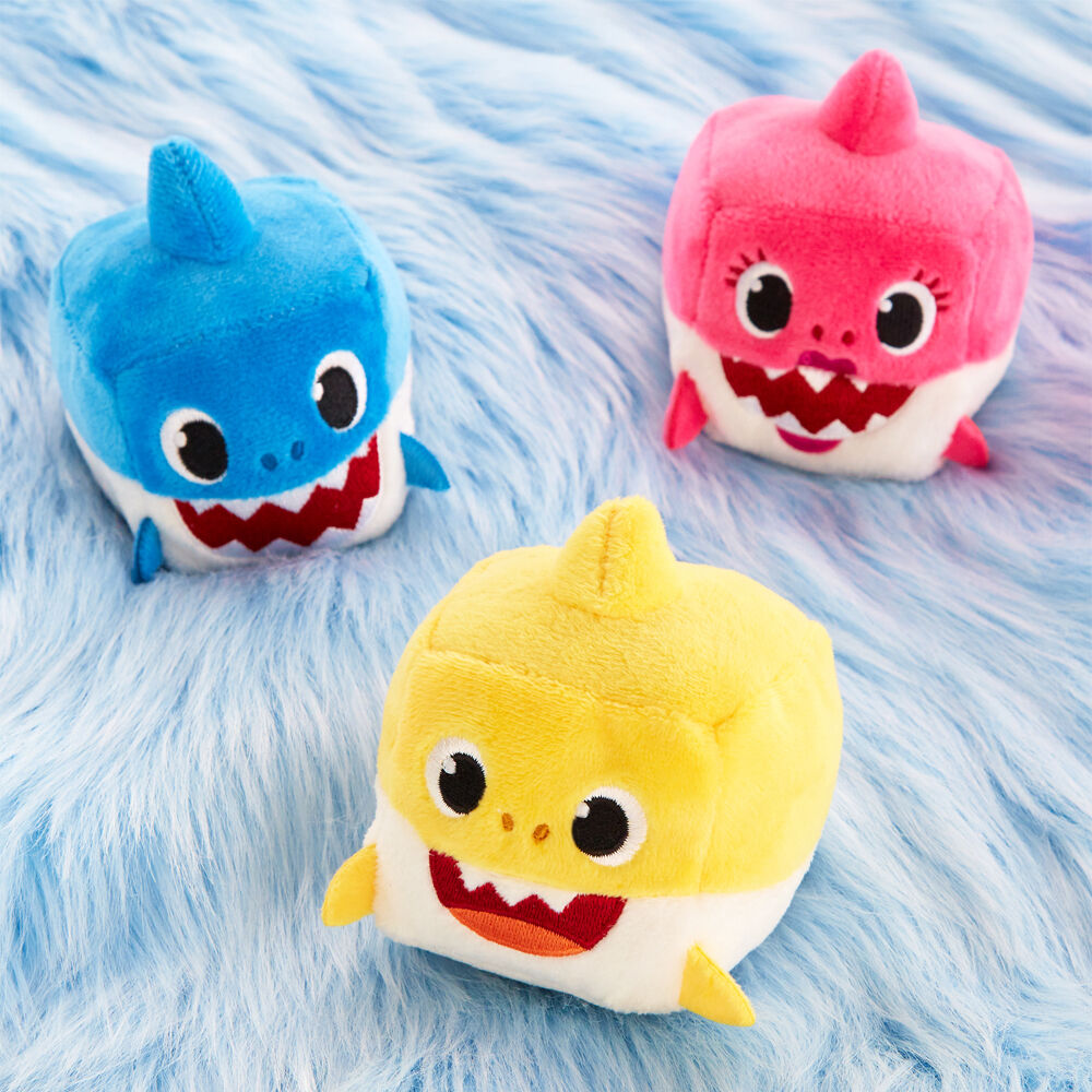 baby shark singing plush cube