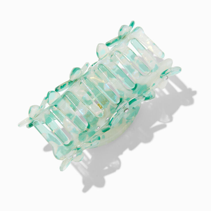 Blue Crystal Flower Hair Claw,